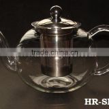 New Styles Glass Teapot With Stainless Steel Filter & Cover