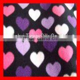 Printed Heart Polar Fleece Fabric