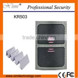 Biometric RFID or IC card reader KR503 Wiegand and R485 connector access control card reader IP65 waterproof card reader