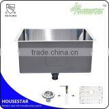 Newest Product Housestar Sink Laundry Washing Machine3 Cheap Full Handmade Stainless Steel Single Big Bowl Kitchen Sink 3219-3 thumbnail-6