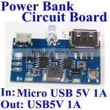 Power Bank Circuit Board DC DC Boost Converter 3V 3.3V 3.7V 4.2V to 5V 1A USB , Micro USB 5V 1A Input