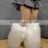 Vintage Style Leg Warmers Of Mongolian Sheep Fur Boots Fur Sleeves Warmer thumbnail-3