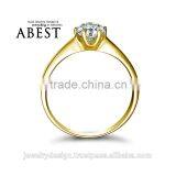 10K Gold Yellow Solitaire Rings Sona Nscd Simulated Diamond Ring Jewelry Ring New Wedding Engagement Rings For Women Gift thumbnail-2