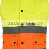 High Visibility Body Warmer Refl.Striped Safety Vest