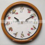 New Design 10 Inch Wall Clock With Bird Sound 2015