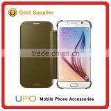 [UPO] Top Selling Clear View Translucent Flip Electroplating Mirror PC Smart Phone Case for Samsung Galaxy S7 Edge Case thumbnail-3