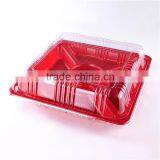 SM1-3109Red 5 Compartment Box Disposable Plastic Red Tray