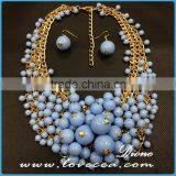 New Luxury Fashion Jewelry White Exaggerate Collar Design Pear Necklace for Sale thumbnail-6