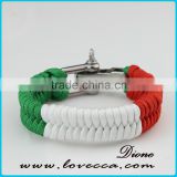 adjustable buckle paracord bracelet shackle/bow shackle for paracord bracelet