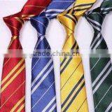 School Ties,stripe Narrow 100% Silk Man's Ties thumbnail-1