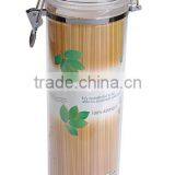 Tall Clear Plastic Preserving Jar With Wire Clamp Closure thumbnail-1