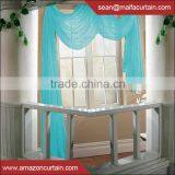 Plain Solid Sheer Voile Window Curtain Design With Loops, Ready Made Tab Top thumbnail-1