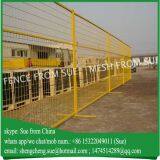 6' x 10' yellow powder coated Canada temporary fence