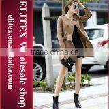 2015 HOT Fashion High Quality Brown Lady's Fashion Women Overcoat thumbnail-3