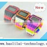 Free Packing, New Arrival Rainbow Digital Silicone Watch thumbnail-1