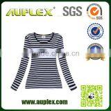 2015 New Fashion Wholesale Black and White Stripe T-shirt Flat Knit Mens Blue Yellow Stripe T-shirt thumbnail-4