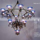 Italy Special Design Red Color Metal Chandelier With Glass thumbnail-5