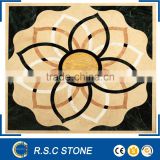 hot design flower pattern marble waterjet medallion