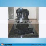 A Touch of Old West,black Tombstone,granite Tombstone thumbnail-1