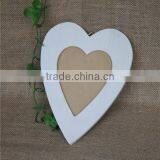 White Heart Shaped Art Mind Wooden Wedding Photo Frame thumbnail-2