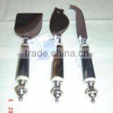 Assorted Decorative Bone Handle Cheese Knife Set of 3 thumbnail-1