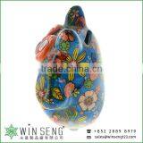 Coin Holder Owl Shape Flower Patterns Ceramic Animal Piggy Bank for Decoration thumbnail-3