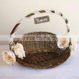 Rustic Style Wicker Wedding Flower Basket/Christmas&garden Decoration thumbnail-1