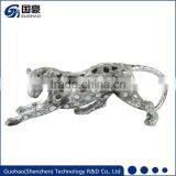 Bronze Cheetah and Panther Sculpture Statues thumbnail-3