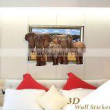 Interesting 3D Elephant Wall Sticker for Kids , Removable Real Elephant Wall Sticker thumbnail-4
