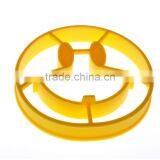 Circle Silicone Mold Smile Face Pancake Pan Creative Shaped Egg Rings Omelette Mold thumbnail-3