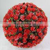 30CM Red Plastic Artificial Hanging Flower Ball Decorative Rose Ball thumbnail-1