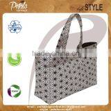 Canvas Tote Bag With Japanese Culture Floral Print thumbnail-1