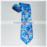 Fashionable colourful designs digital printing 100% silk tie