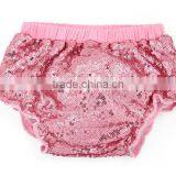 Hot Wholesale Baby Boutique Sequin Bloomers Cotton Children Sequin Shorts Kids Diaper Cover