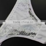 Stock Women Sey Fashion Diamond Ice Silk Underwear Women Transparent Taste Temptation t Pants Lace Low Waist Transparent Panties thumbnail-5