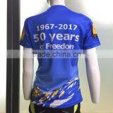 100% Polyester Mesh Womens Running Short Sleeve Shirt With OEM Brands thumbnail-2