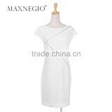 Ladies Office Dresoffice Work Wear Knee Length Casual Dress thumbnail-4