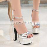 Zm50324b Summer New Style Chunky Heels Ladies Sandal 14cm Women Shoes High Heels thumbnail-3
