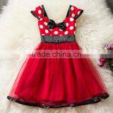 Flower Children Baby Dress Polka Dot Sleeveless Latest Party Wear Flower Girl Dresses for 1-7 thumbnail-1
