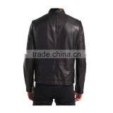 Customized Cheap Mens Black PU Leather Jacket Design thumbnail-3