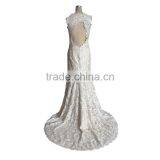 China OEM Supply Backless Lace Sheath Wedding Dresses Made In China thumbnail-2