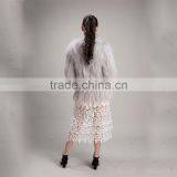 Myfur New Fashion Solid Color Luxury Knitted Raccoon Fur Coat for Women thumbnail-4