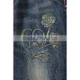 New Style Fashion Breathable Denim Printed Girls Embroidery Jeans Pants thumbnail-4