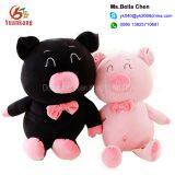 Christmas Stuffed Animal Fluffy Chubby Round Square Pig Wholesale Dancing Singing Cute Fat Black Stuffed Plush Pig Toy thumbnail-1