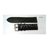 Customized 8 - 24mm Black Leather Wrist Watch Straps With Buckle For Men / Women thumbnail-1