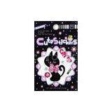 Custom Adhesive Glitter Removable Car Stickers Bow Cat Design 47 * 75mm thumbnail-1