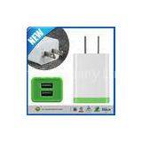 Double Port Universal USB Power Adapter , IPhone 6 / 6 Plus / 5s SamsungTravel Wall Charger