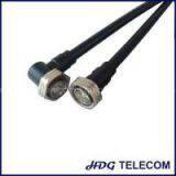 1/2 In Superflex RF Coaxial Cable Assembly With DIN Plug And DIN Right Angle Plug thumbnail-1