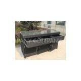 Aluminum Frame And Resin Wicker Bar Set Bar Table For Indoor