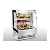 Curved Or Square Shape Commercial Open Display Refrigerator / Hot With 2 Shelves